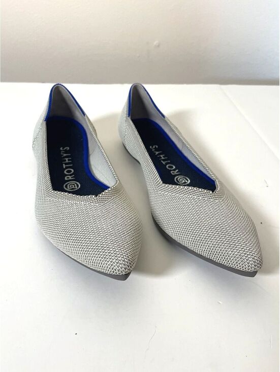 Rothy's Shoes - Rothy's The Point Grey Birdseye Knit Pointed Toe Washable Flats Womens Sz 8 EUC